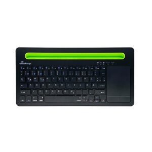 MEDIARANGE WIRELESS RECHARGEABLE KEYBOARD WITH TOUCHPAD MROS131-GR BLACK