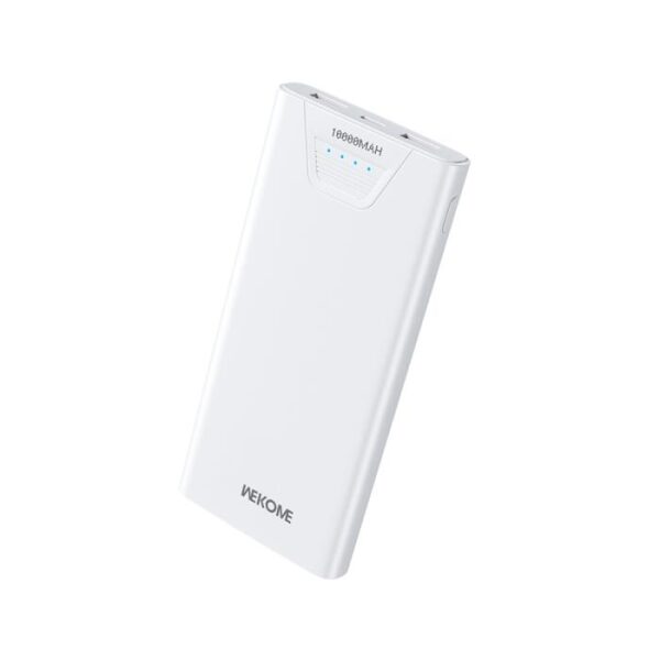 WK Power Bank WP-101 10000mAh 12W 2 Θέσεων Λευκό - Image 1
