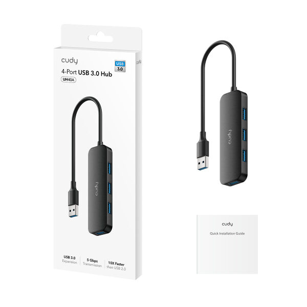 CUDY USB 3.0 Hub UH40A 4-Port - Image 2