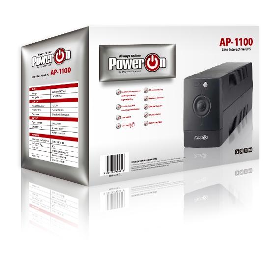 0099337 Power On UPS AP-1100 V2.0 Line Interactive 1100VA - Image 3