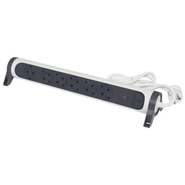 Legrand SurgeArrest 6 Outlets 1.5m Cable SPD Black/Grey Rotating - Image 1