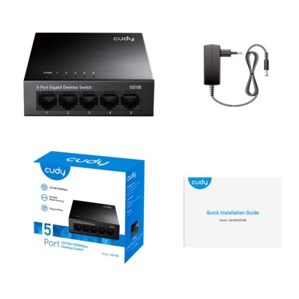 Cudy GS105 Switch 5 Θέσεων Gigabit Μεταλλικό - Image 3