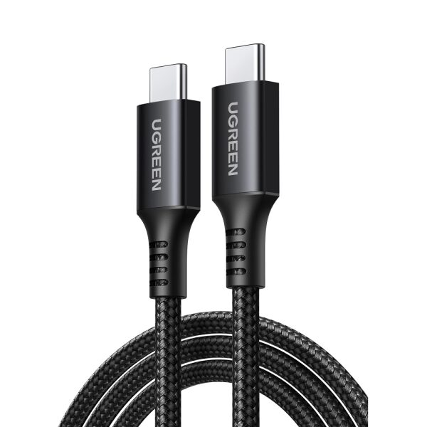 UGREEN US567 Καλώδιο Φόρτισης 15373 USB-C σε USB-C PD 60W 1m Μαύρο Γκρί - Image 1